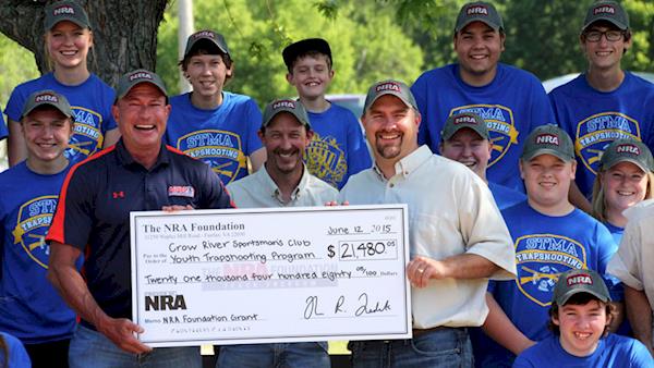 NRA Foundation awarding a club a huge check.
